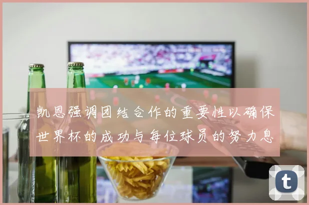 凯恩强调团结合作的重要性以确保世界杯的成功与每位球员的努力息息相关